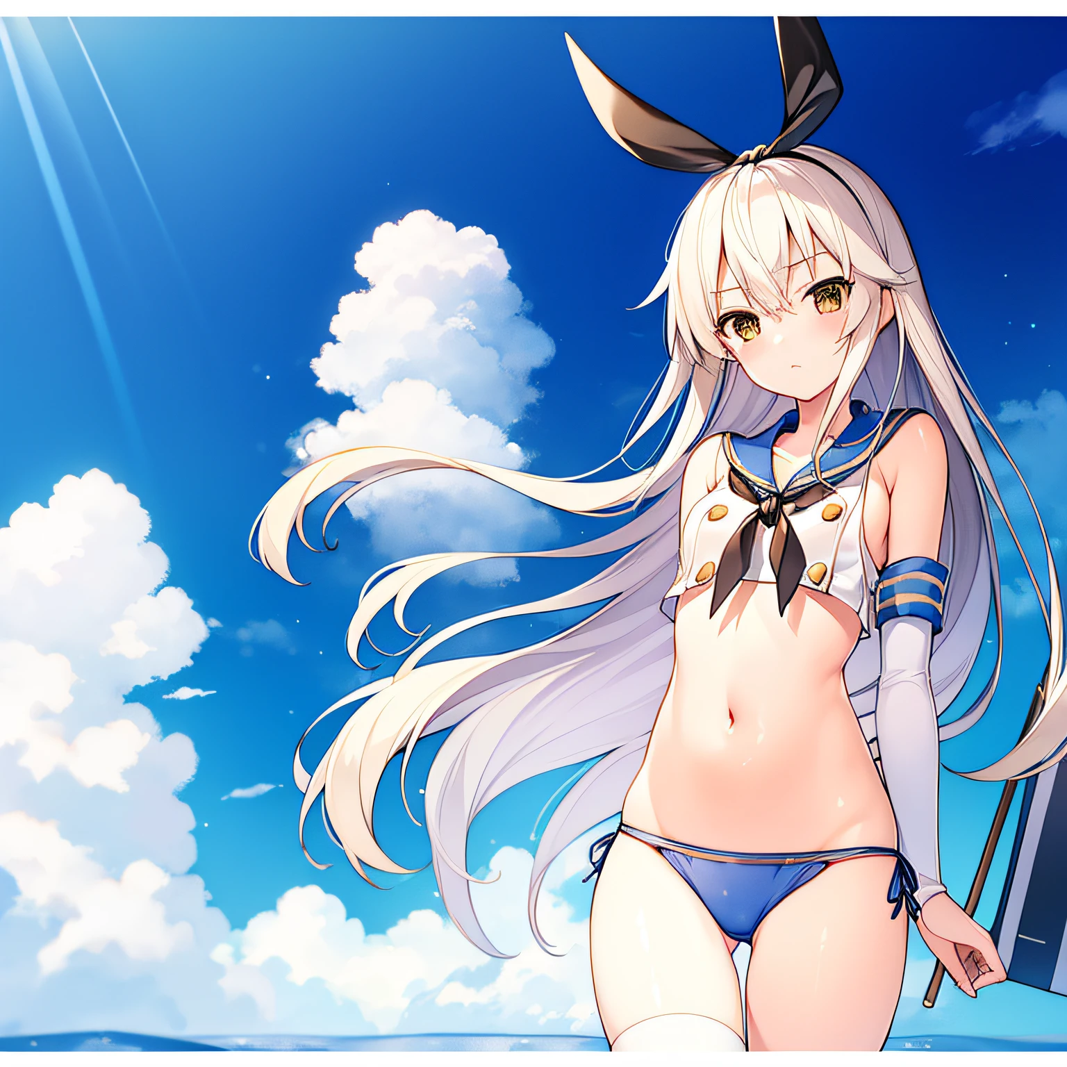 top-quality、extremely delicate and beautiful、shimakaze(Ship This)。is standing