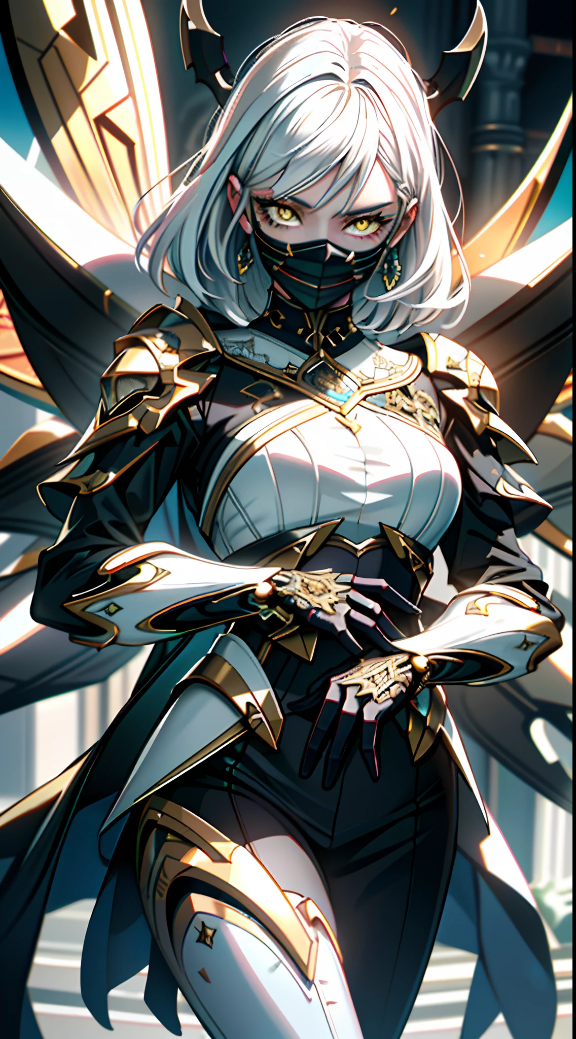 (quality、tmasterpiece:1.2)、1 girl in、The beautiful ,Heavy armor,锁链,Stylized、Elegant、火焰、Yoon、Beautiful and well-groomed face、beautiful eyes beautiful hair、Smooth skin、Characters of destiny,The sword that changed fashion,White hair、,Epee preparation department、、((change)((Non-revealing clothing))The Eye of Gold、((锁链,skelleton,Gold armor))、Colossal tits、hori#39;hori#39;hori#39;hori#39;hori#39;hori#39;That's great、femele、 ((The eyes are fierce、vulgar smile)) ((battleground background))drank,yoke,Beat the