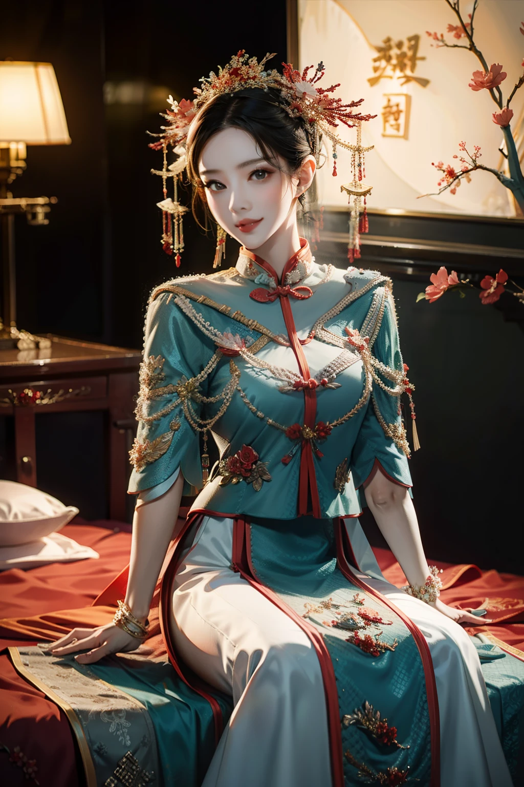 Chinese Bride,Wearing a veil