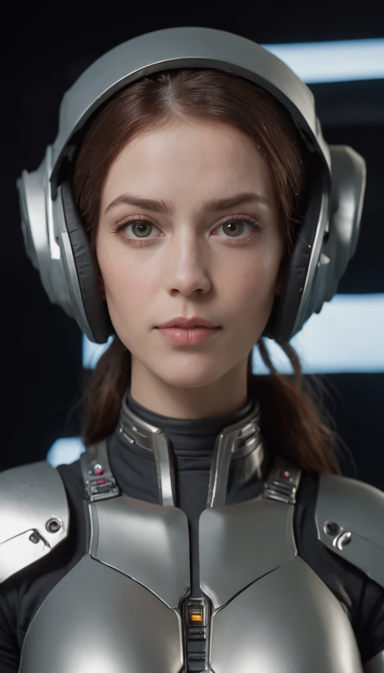 Superrealista, obra prima, melhor qualidade, Grande angular hiper-detalhada, melhor qualidade, 8k, natural  lightting, soft lighting, luz solar, ( Foto de corpo inteiro de 1 menina bonita,Vista Trimestral,in the cockpit of the spacecraft,  somente, olhos bonitos, cabelo preto liso longo, Using detailed liquid metal full-body armor , shiny core, brilhante:1.3).(Futuristic space station in the background:1.4) HDR (High Dymanic Range), Maximum clarity and sharpness, Texturas multicamadas, fotorrealista, hiper realista, Hiperdetallado, analogue style,  soft lighting, Dispersion of the subsoil, realista, sombra pesada, obra prima, melhor qualidade, Ultra realista, 8k, proportion Aurea, intrincado, High detail, cinematic movie photograph, Foco suave, ,GH3A,LUN4