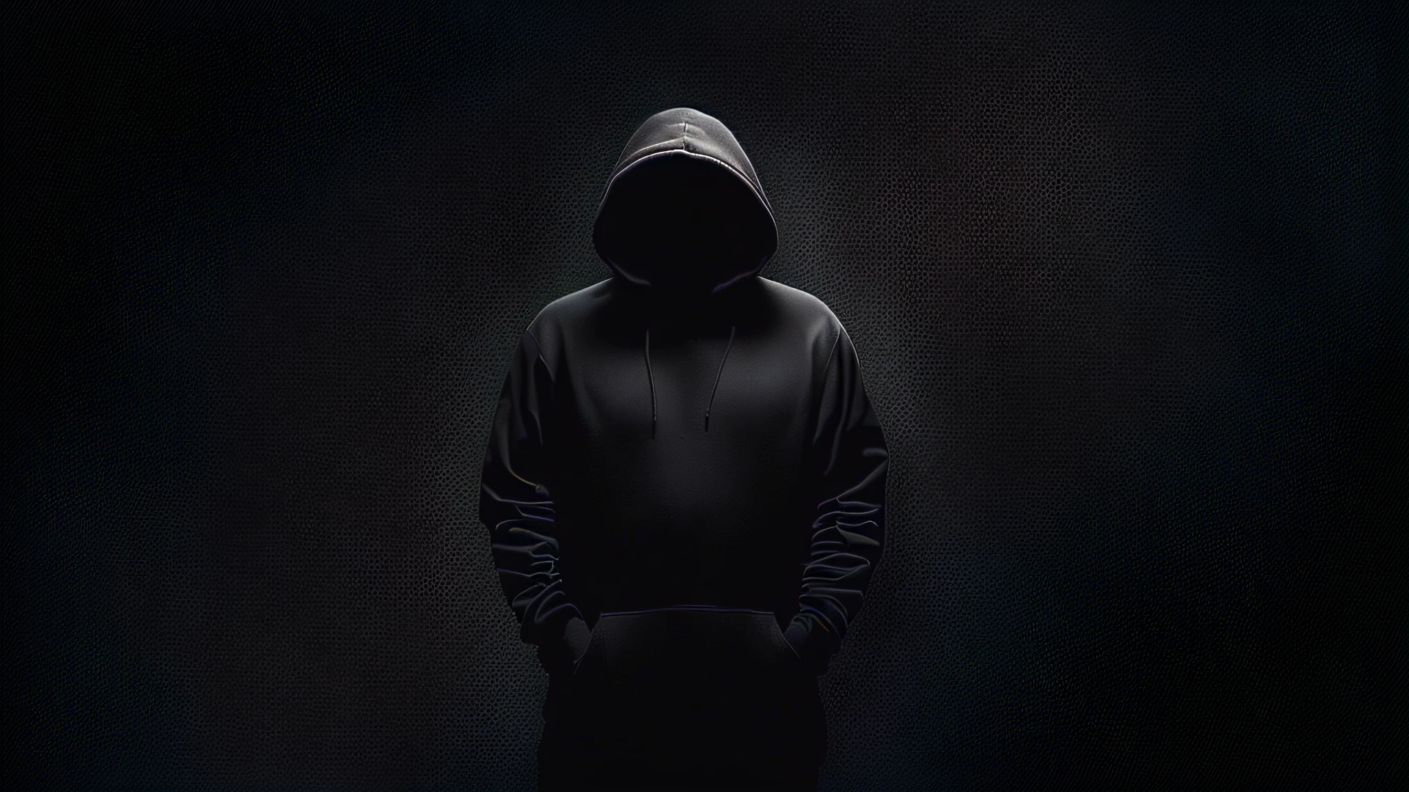 Man with black hood standing in a dark room, usando um capuz escuro, figura encapuzada, em um moletom preto, pessoas sem rosto escuras, Capuz Preto, usando um capuz preto, figuras encapuzadas, hacker, Escuro Backround, Backgroud escuro, figura escura encapuzada, encapuzado, Pessoa encapuzada obscurecida andando, Tecnologia de pano VantaBlack