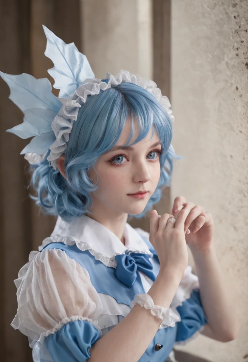 Cirno from touhou project, oil painting