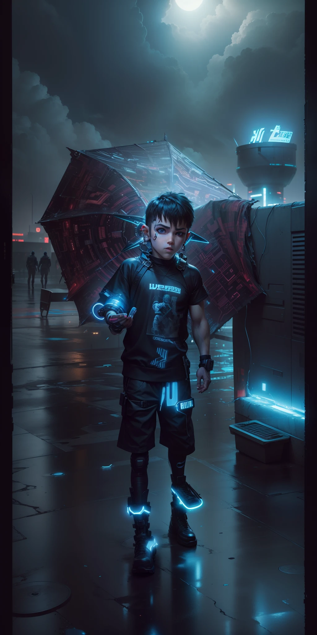 Change background cyberpunk handsome boy.realistic face 8k ultra