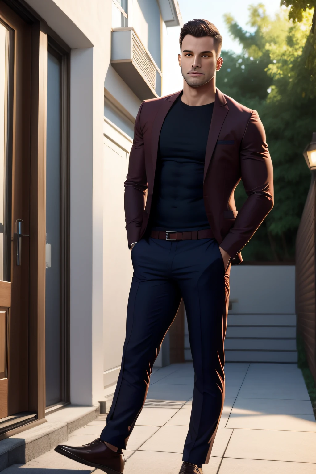 A male hot neighbour full body