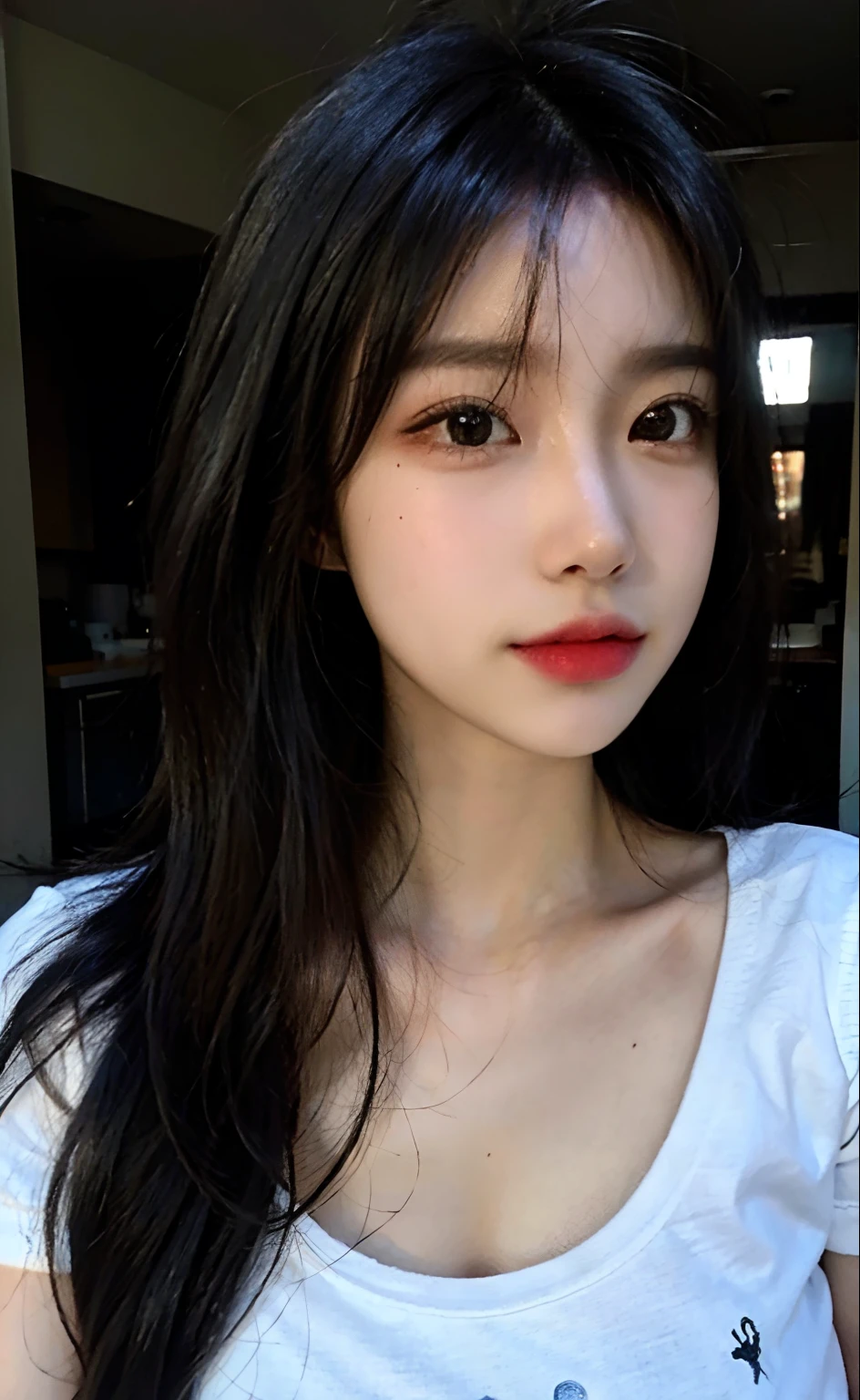 mix4, (8K, Raw-Photo, The highest image quality, masterpiece: 1.45), (realisitic, Photorealcitic: 1.37), one girls, cute little, A city scape, daytime,profesional lighting, photon maping, Radio City, physics based rendering, Gradient ash blue hair, A girl with, plain t-shirt, top quality photo, Hight Resolution, 1080p, (clearface), (detailed facial description), (Detailed hair description), (masterpiece), (Exquisite CG), Extreme light and shadow, Glossy, layered hair, masterpiece, Lush details, (fine facial features), (top quality photo), (masterpiece), (A detailed eye), Look ahead of you, fine clavicle