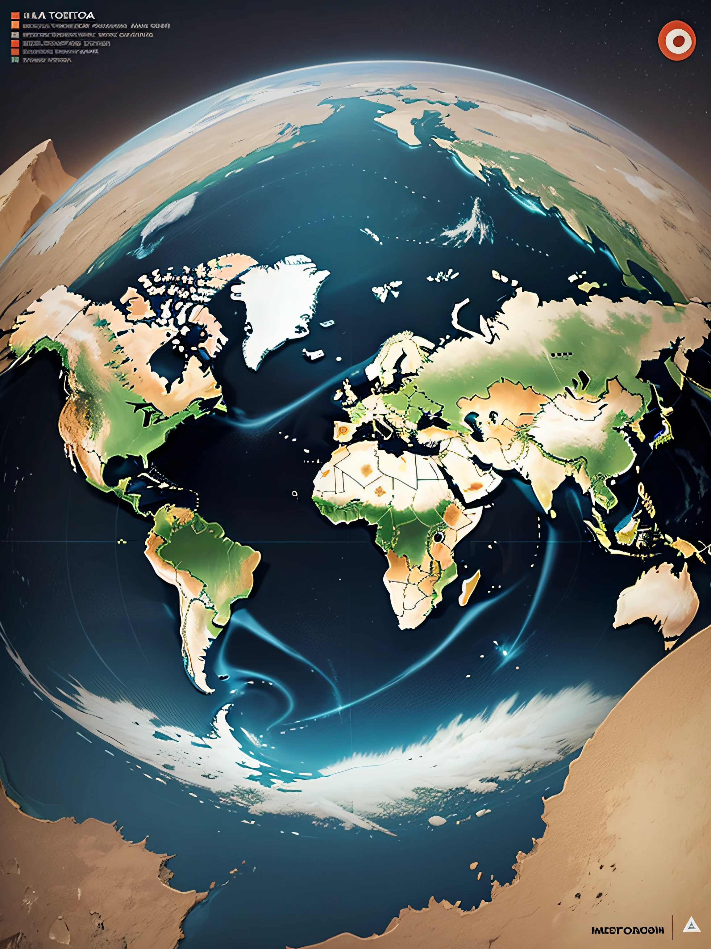 mapa de la tierra plana