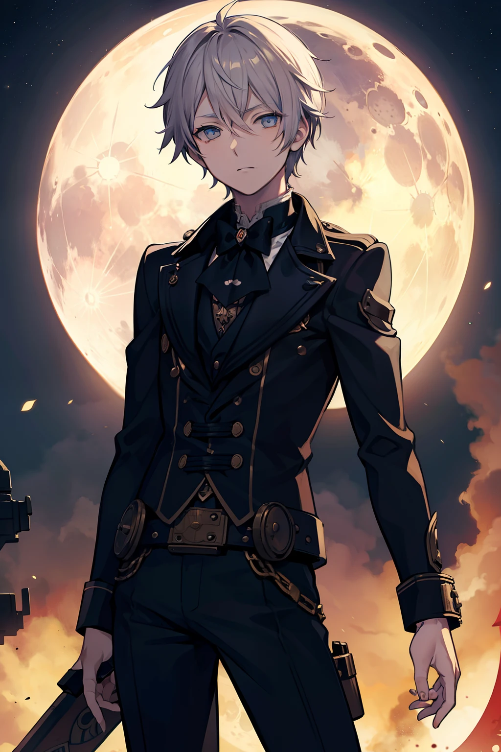twinks steampunc male people Moon Night shinigami