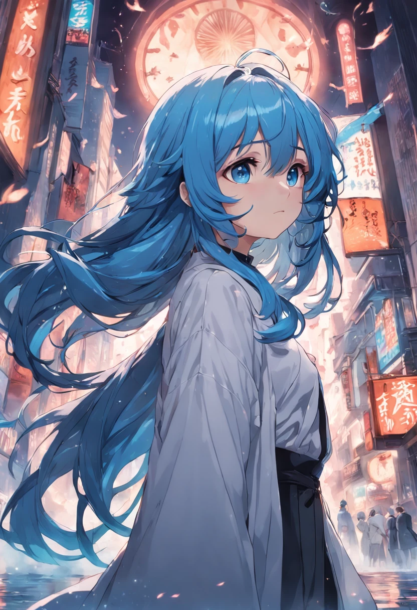 fumo, fumo, Blue hair, retinas, Masterpiece, best qualtiy