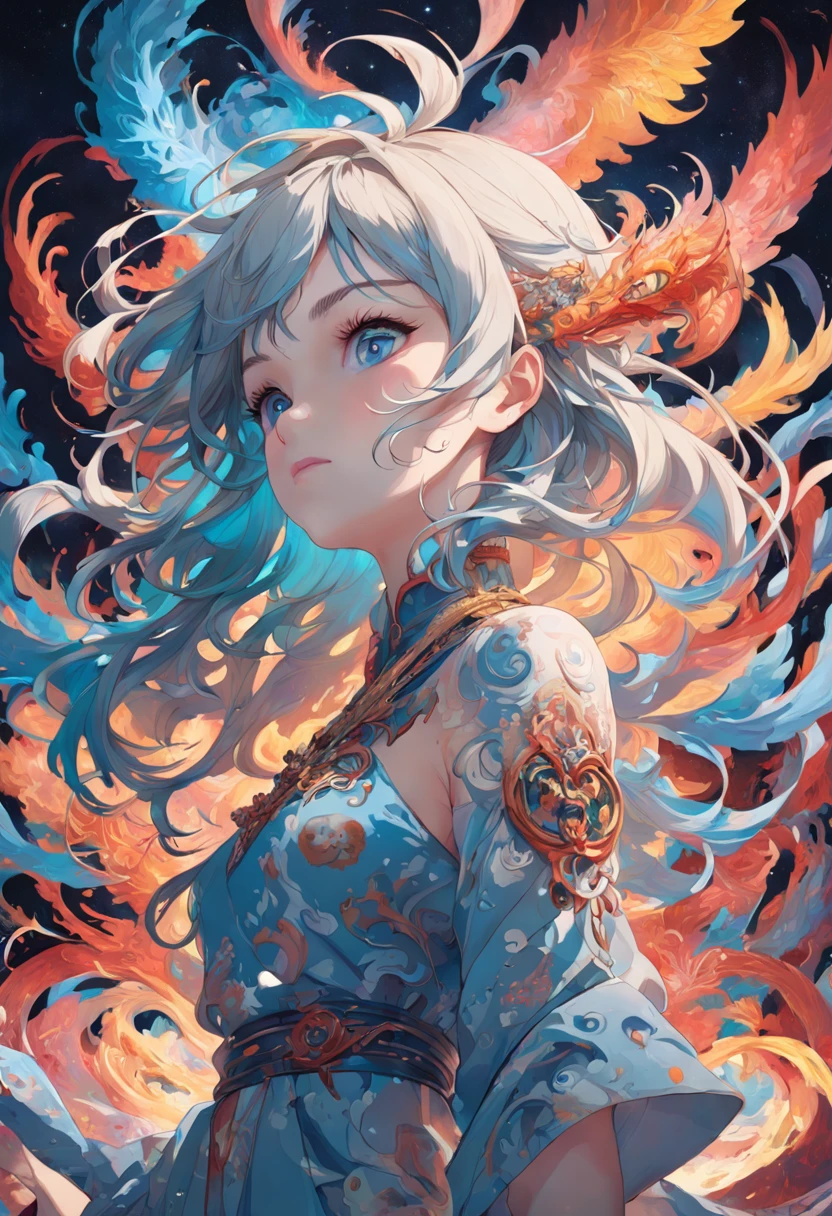 official art, unity 8k wallpaper, ultra detailed, beautiful and aesthetic, masterpiece, best quality, (zentangle, mandala, tangle, entangle), (fractal art:1.3) , 1girl, extremely detailed, dynamic angle, cowboyshot, the most beautiful form of chaos, elegant, a brutalist designed, vivid colours, romanticism, by james jean, roby dwi antono, ross tran, francis bacon, michal mraz, adrian ghenie, petra cortright, gerhard richter, takato yamamoto, ashley wood, atmospheric, ecstasy of musical notes, streaming musical notes visible