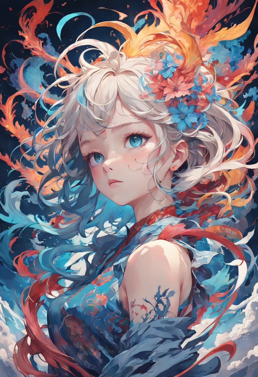 official art, unity 8k wallpaper, ultra detailed, beautiful and aesthetic, masterpiece, best quality, (zentangle, mandala, tangle, entangle), (fractal art:1.3) , 1girl, extremely detailed, dynamic angle, cowboyshot, the most beautiful form of chaos, elegant, a brutalist designed, vivid colours, romanticism, by james jean, roby dwi antono, ross tran, francis bacon, michal mraz, adrian ghenie, petra cortright, gerhard richter, takato yamamoto, ashley wood, atmospheric, ecstasy of musical notes, streaming musical notes visible