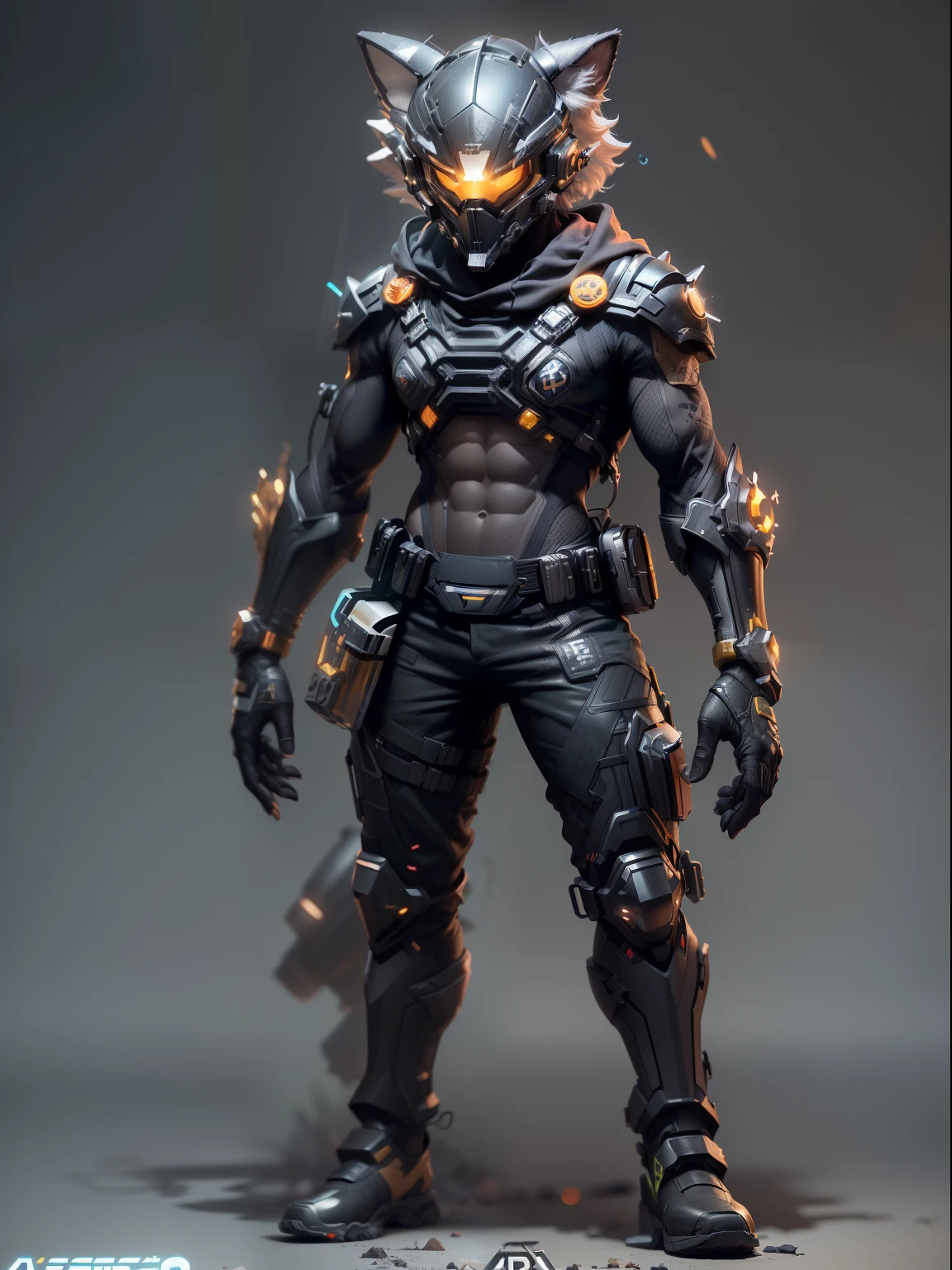 (Estilo de brinquedo da caixa cega:1.3),((tiro de corpo inteiro)),(Antropomorfismo),(1 lobo guerreiro forte,sozinho)(((sozinho))),opaque mask,Transparent plastic wick,brilho sonhador, Estilo cyberpunk,Fundo preto limpo,Estilo preto,(base circular)( global ilumination, ray tracing, HDR, unreal render,Reasonable design, High detail, master part, best quality, hiper HD, Cinematic lighting)