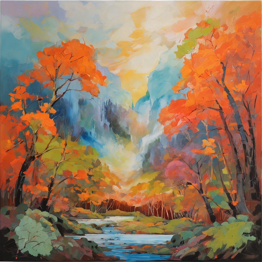 Intricate painting details of Japanese forests, By range Murata, galaxy in background, Clouds, vivd colour, High contrast, Mountain, vector line art, orange highlights, trending in pixiv, anime concept art, Stick, Mattire, high high quality, Edge to edge, Sanskrit