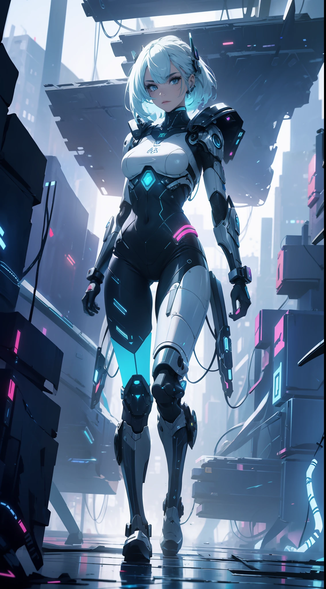 Arafed Mujer con un traje futurista posando para una foto, en armadura futurista blanca, girl in mecha cyber armor, Renderizado del motor irreal + una diosa, Armadura cyborg de porcelana, Armadura blanca brillante, cuerpo cyborg ginoide, Hermosa y atractiva cyborg femenina, Diferentes cibertrajes, Hermosa cyborg hembra, Hermosa chica blanca cyborg, Con armadura futurista, Perfecto cyborg hembra