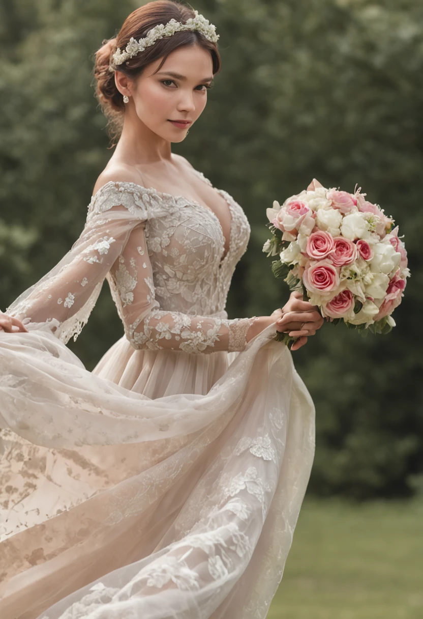 (masutepiece:1.3, high details, Super Detail), Textured skin, Anatomically correct,top-quality, hight resolution,(Best Quality, awardwinning, 16 K, in 8K),Wedding,( Bouquet Toss:2), (Many women in party dresses compete for bouquets:1.5), (The bride throws one bouquet long:1.8) ,(Many women reach out to take one bouquet: 1.5), Like a rugby throw-in、Lots of hands、Many arms are trying to steal a bouquet、(Bouquet in the air:1.8)