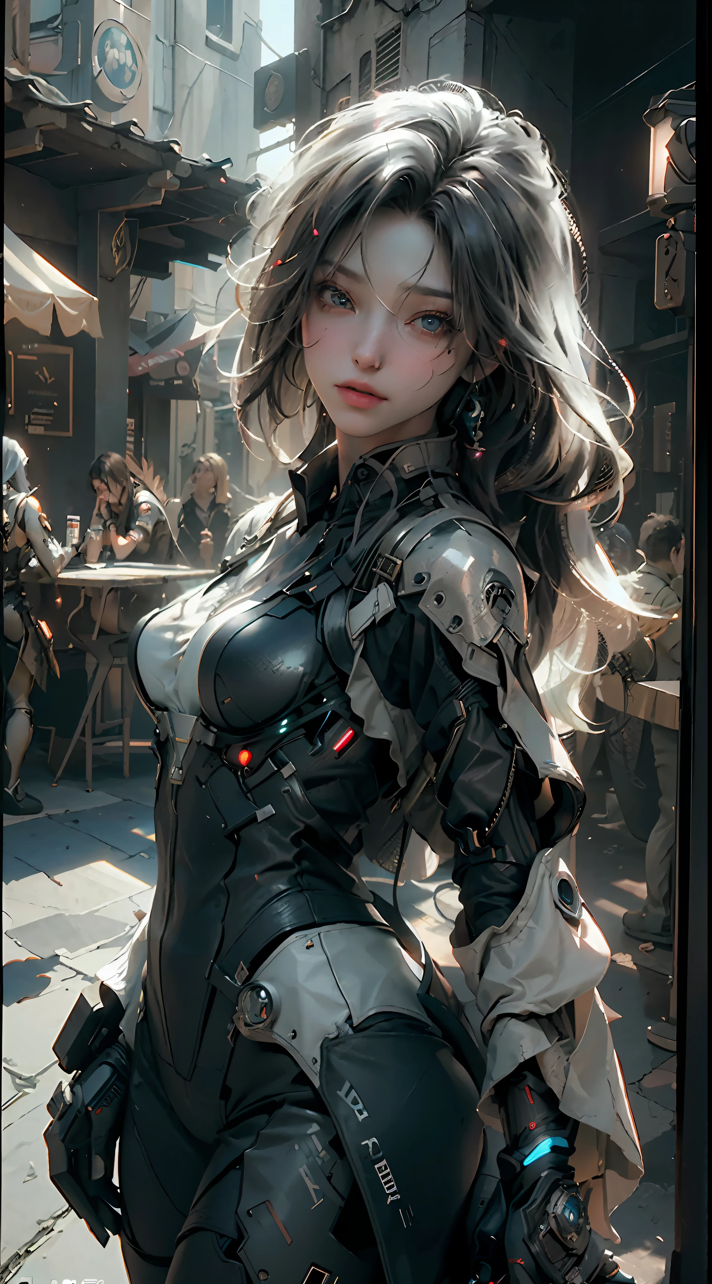 ((Best quality)), ((masterpiece)), (detailed:1.4), 3D, an image of a beautiful cyberpunk female,HDR (High Dynamic Range),Ray Tracing,NVIDIA RTX,Super-Resolution,Unreal 5,Subsurface scattering,PBR Texturing,Post-processing,Anisotropic Filtering,Depth-of-field,Maximum clarity and sharpness,Multi-layered textures,Albedo and Specular maps,Surface shading,Accurate simulation of light-material interaction,Perfect proportions,Octane Render,Two-tone lighting,Wide aperture,Low ISO,White balance,Rule of thirds,8K RAW,