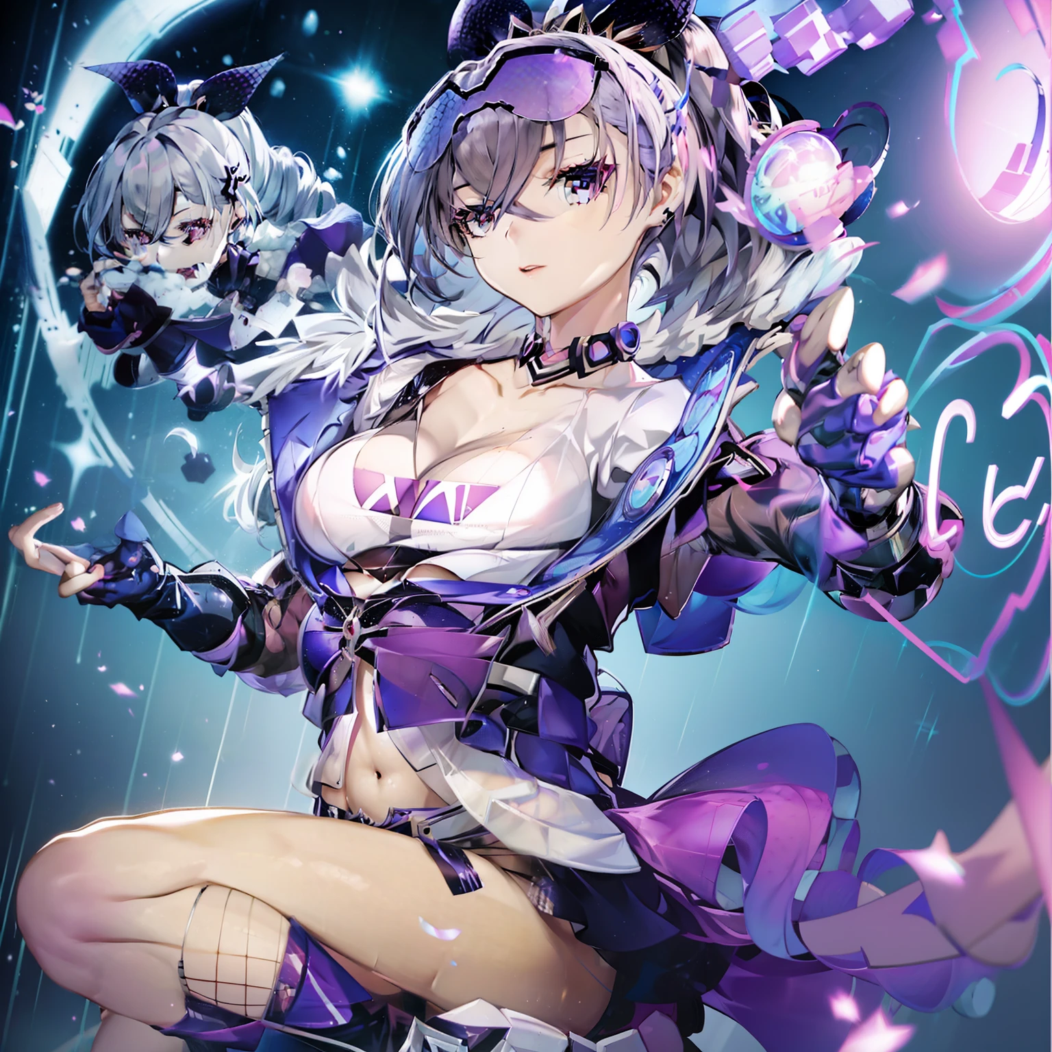 beautiful and seductive anime woman, Lori huge breasts cleavage, Beautiful anime girl，Beautiful anime girl, anime goddess, beautiful anime woman, Translucent skin，medium-Long hair，Wear fair-skinned clothes, Juicy transparent yukata.，faces、 Background with、Extra fingers　full bodyesbian