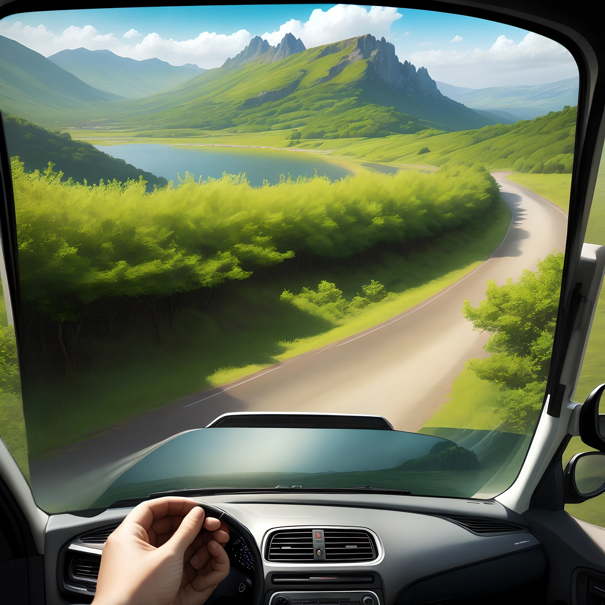 On-board hidden recorder,Landscape picture,Travel by car,Scenic beauty