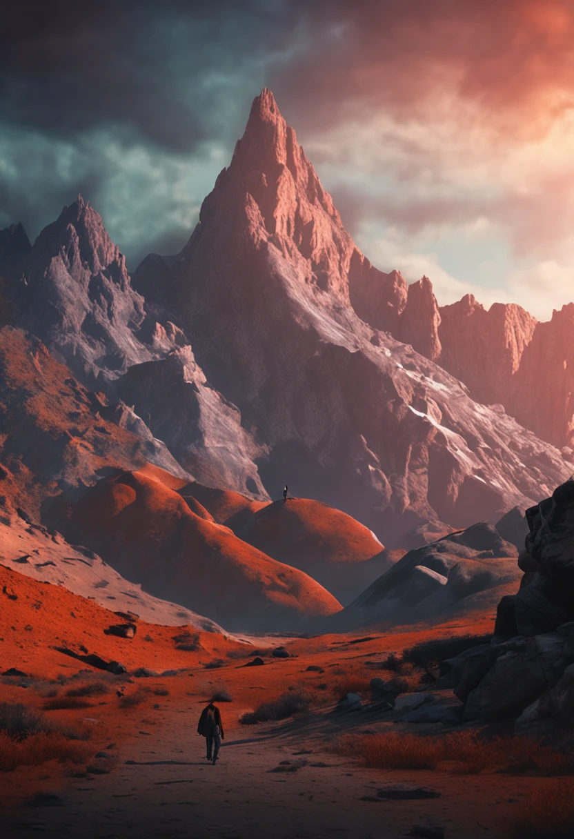 Ancient mountains in the ancient style