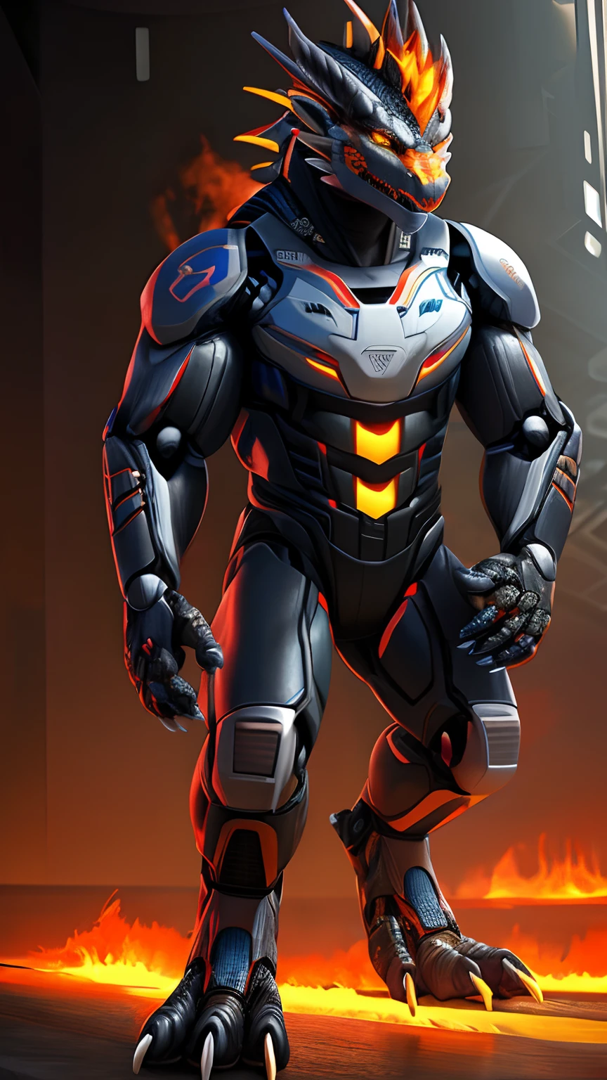 Handsome muscular man, toned physique, Mass effect style armor,gloves,boots, holographic hud,lights,(rifle:1.2), holstered gun on leg, military accessories, large bulge.Large pecs,large biceps,