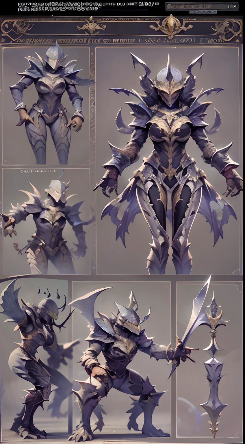 Game character standing drawing design,Beetle monster,cunning,8 limbs,Knuckle knife,Fighting posture,(full bodyesbian:1.4),with black background,clean backdrop,depth of fields,high light,Real light,Ray traching,OC renderer,UE5 renderer,Hyper-realistic,best qualtiy,8K,Works of masters,super-fine,Detailed pubic hair,Correct anatomy,