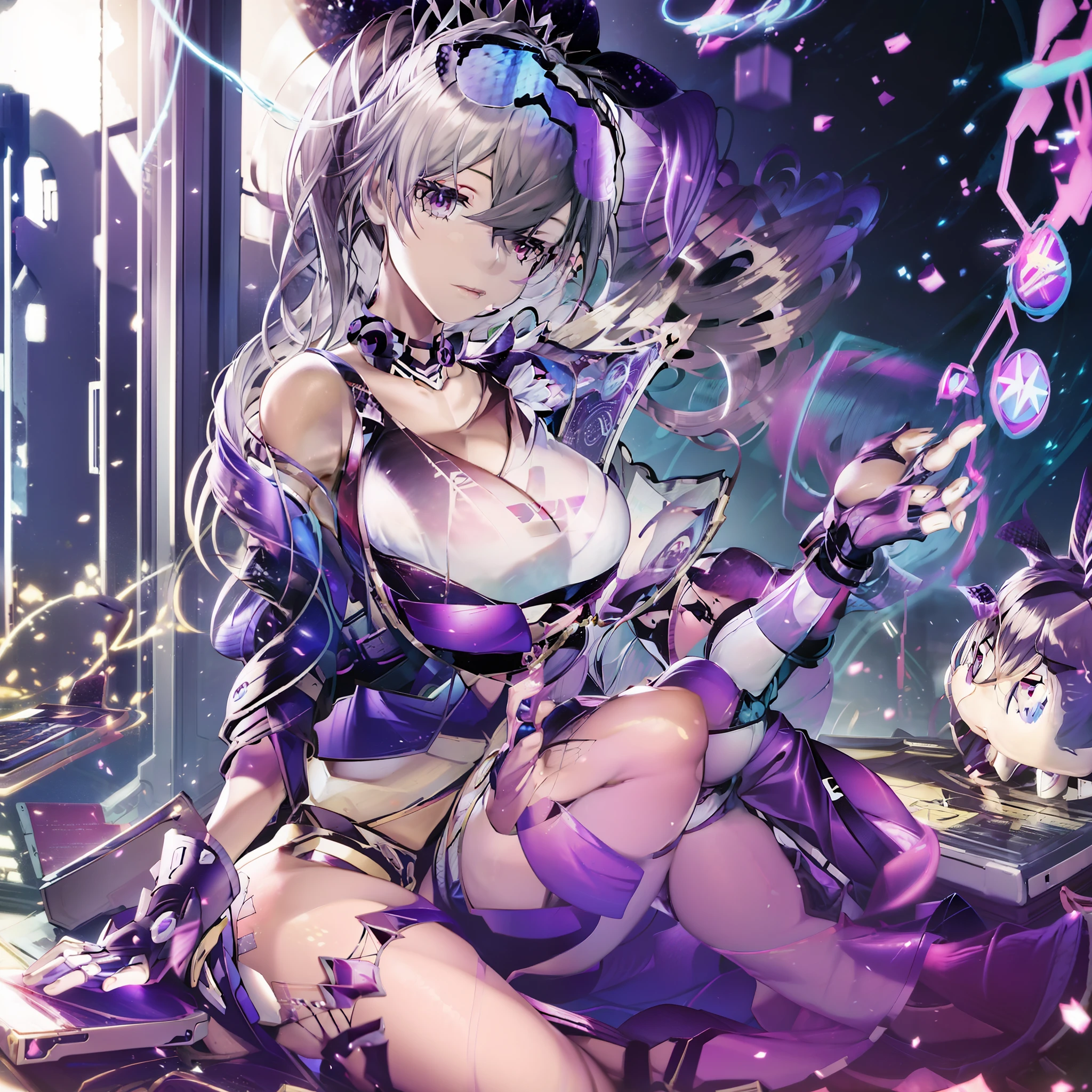 beautiful and seductive anime woman, Lori huge breasts cleavage, Beautiful anime girl，Beautiful anime girl, anime goddess, beautiful anime woman, Translucent skin， Juicy transparent yukata.，