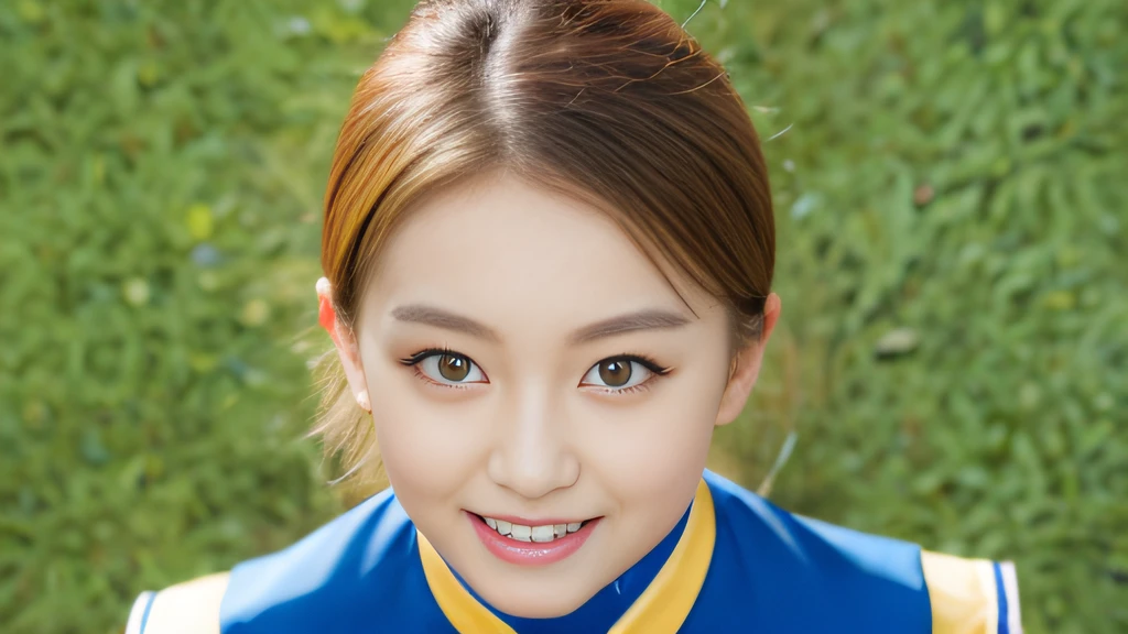 Beijing yellow-haired girl、White Skin Skin、chineseidol、年轻、Thick eyebrows、Black eyes、biting lip、Full of arrogance、Cheer Uniforms、Custom JF clothing、(1 female secondary school student)、In the school bath、Sit on a book、Slim eyebrows、Brown hairpins、hentail realism、8K、tmasterpiece、A high resolution、、anatomically correcte、、from above view、32K quality