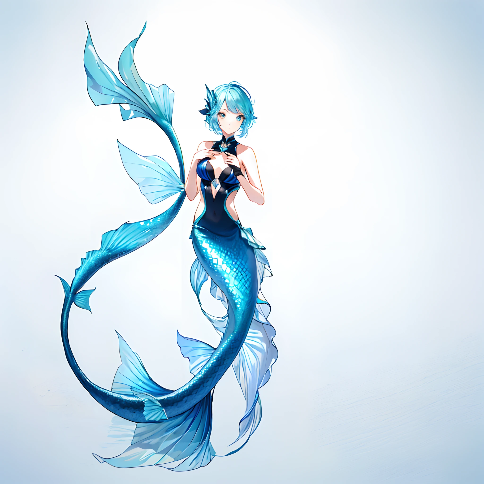 mermaid tail model sheet