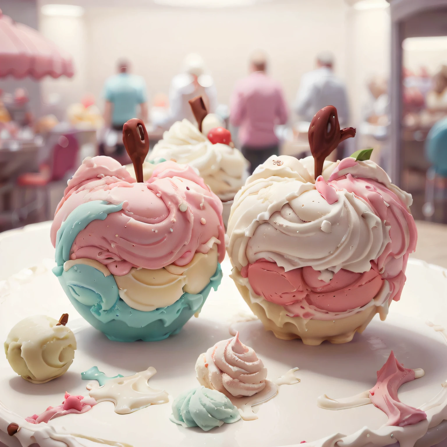 Ice cream style apples