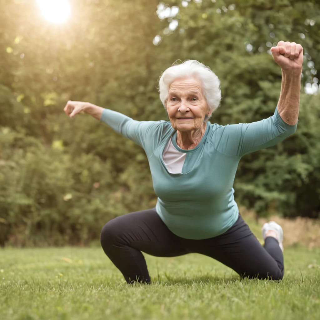 Exercising old people