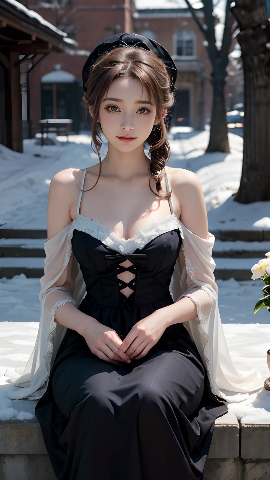 (masterpiece), best quality, high resolution, ultra-detailed, character close-up, a Chinese style white beautiful dress, Chinese elegant dress, exquisite details, cheongsam beautiful and elegant, colorful and lustrous, dress floating, dramatic angle, close natural (close-up), koi, warm colors like sunlight focus Personal warm, champagne, details are highlighted, extra long ribbon, Open, full body, many detailed elements, pink petals, sunlight on the skin, glorious, hairpins, hydrangeas, boudoirs.