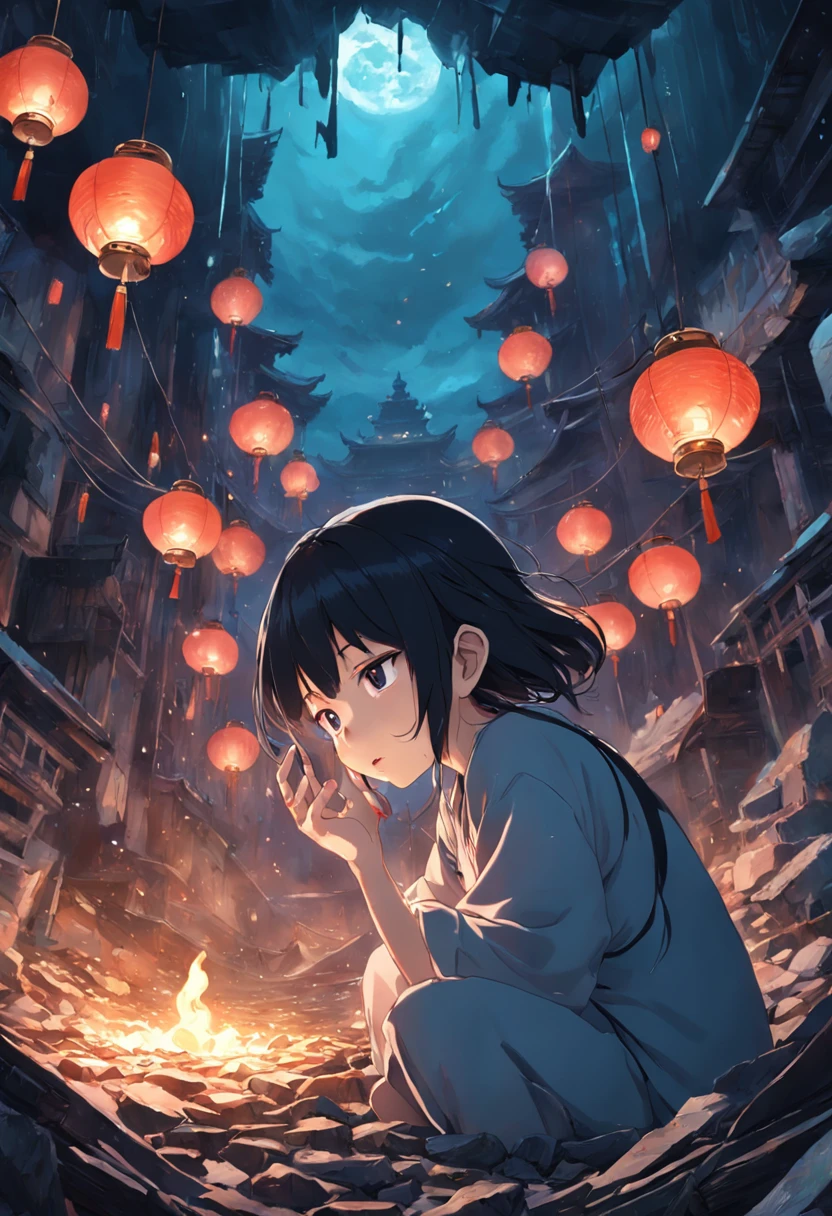 Haotian sat quietly next to the waste pile,The surrounding area is dilapidated,Holding a black shiny bead in his hand,He closes his eyes,Start chanting something like a mantra,A circle of faint light appeared around them。