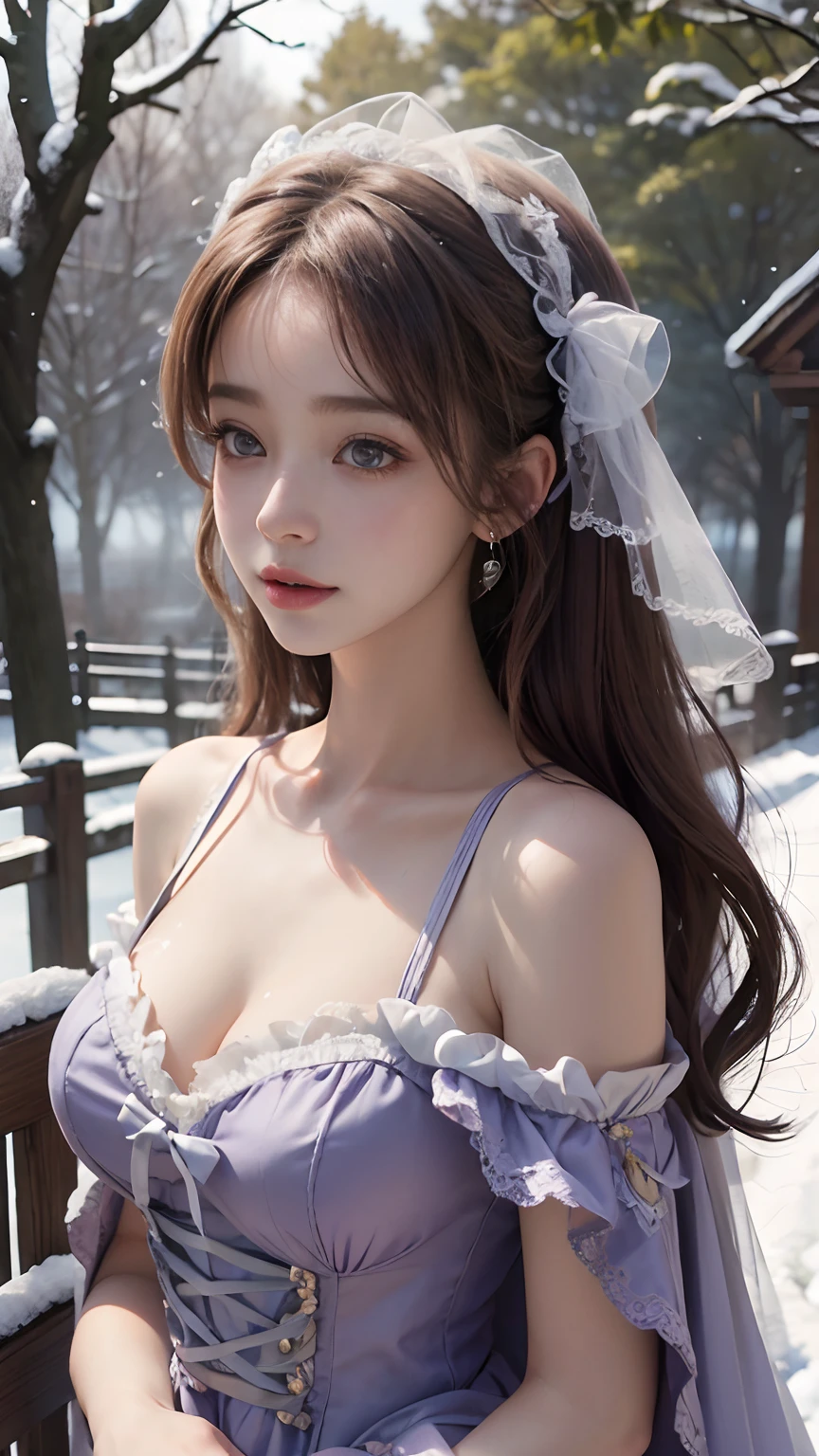 NSFW,realistic photo,Highest resolution, 4K, Masterpiece: 1.3,,Japanese bewitching gravure idol,(((young teenager,)))shorautiful white skin,tranceparent skin,snowly skin,ditailed clear white skin,detailed narrow face,detailed flat face,detailed square face,detailed deep jaw,detailed wide forehead,detailed thin eyebrows,detailed small eyebrows,detailed narrow eyes,detailed small eyes,detailed long eyes,slant eyes,upturned eyes,detailed small nose,detailed low nose,detailed large mouth,silver round frames eyeglasses:1.3,blunt bangs,single braid,ashame, slender body,skinny body,thin neck,skinny shoulders,oversized breasts,dynamite boobs,bazooka boobs,oversized busts,plenty melon busts,softly breasts,huge beautiful chests,bursting tits,huge breasts,detailed big nipples,narrow waist,slender waist,oversized lower body,plump lower body,plenty lower body,huge ass,beautiful hips,huge pelvis,huge placenta, pleump thighs,thick thighs,T-back,garter stockings,bare breasts,blouse over naked,at the snow field,snow scene,light shy smile,shrimp warp