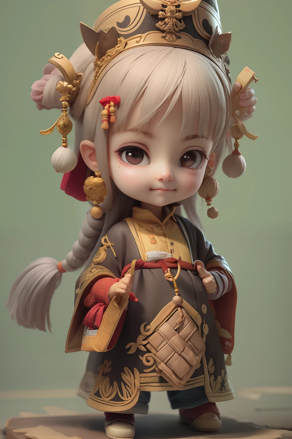 Cute expressions，Hold something in hand