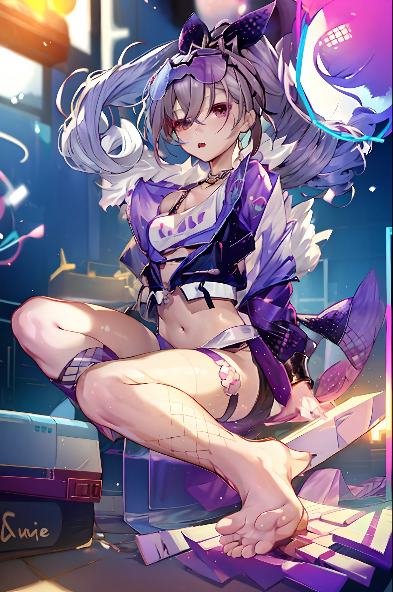  big cleavage, Beautiful anime girl，Beautiful anime girl, anime goddess, beautiful anime woman, Translucent skin，medium-Long hair，Wear fair-skinned clothes, Juicy transparent yukata.，