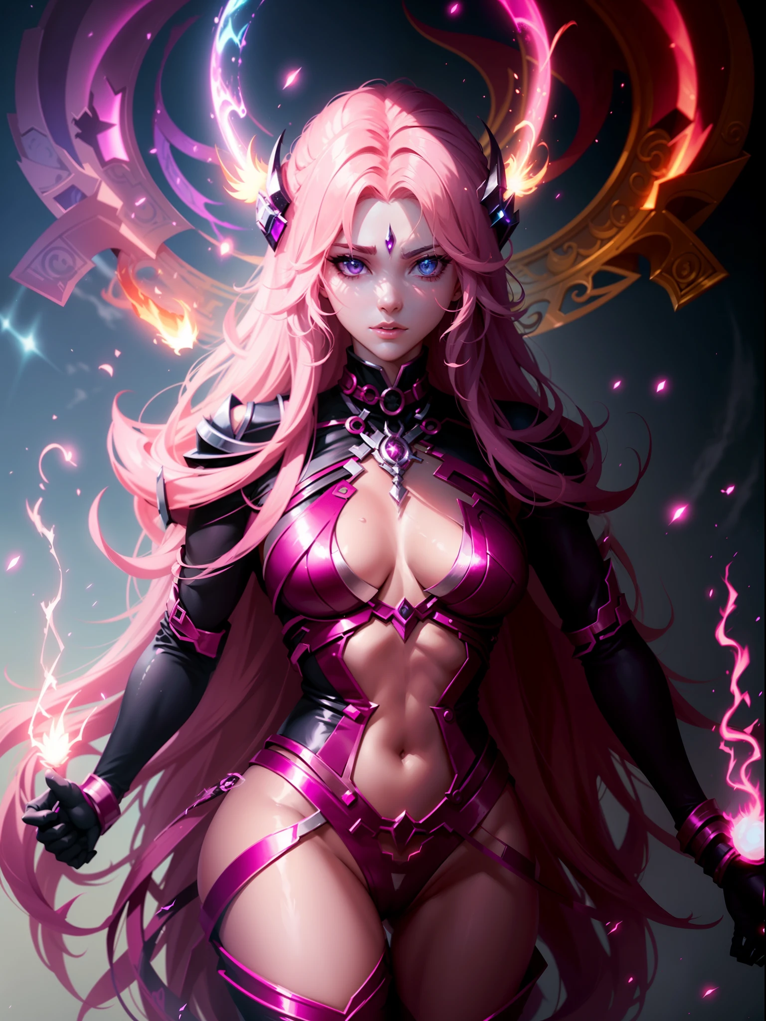 "A powerful girl transcending limits, harnessing otherworldly powers with unparalleled might."