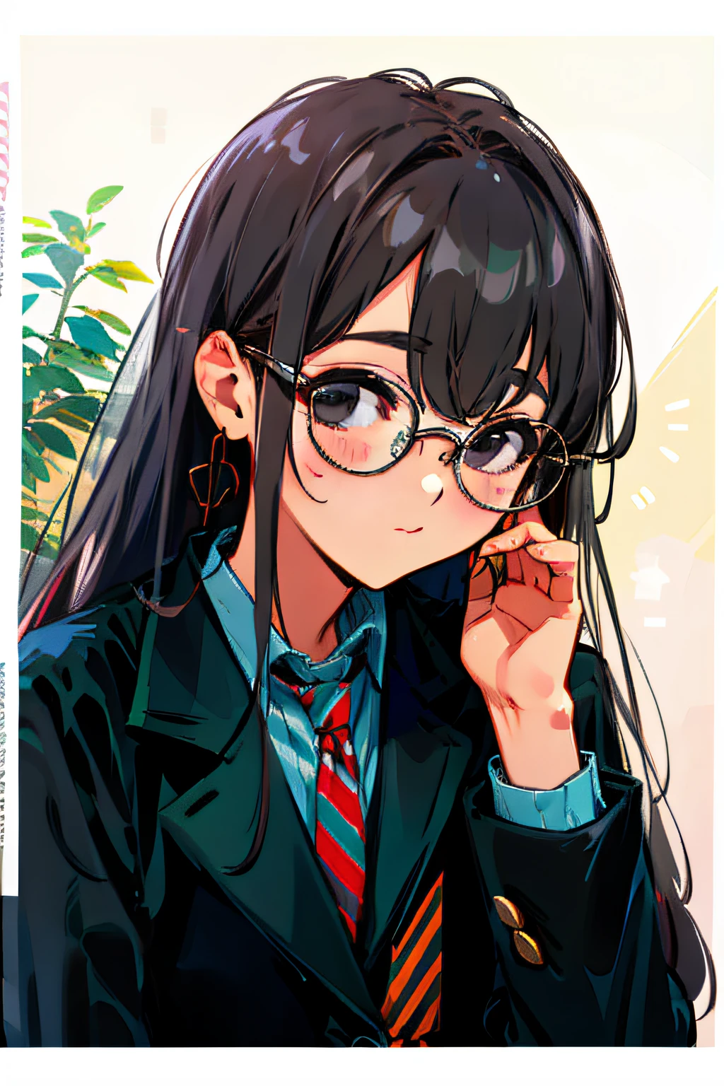 wears glasses