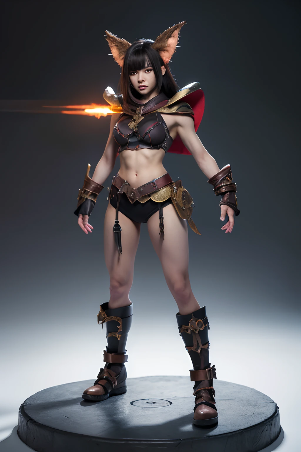 Game character standing drawing design，Hell monsters，short，Strong limbs，Muscle explosions，Covered with scales and barbs，cunning，shadowy，uncanny，terroral，scythe，Fighting posture，（full bodyesbian：1.4），with black background，clean backdrop，depth of fields，high light，Real light，Ray traching，OC renderer，UE5 renderer，Hyper-realistic，best qualtiy，8K，Works of masters，super-fine，Detailed pubic hair，Correct anatomy，