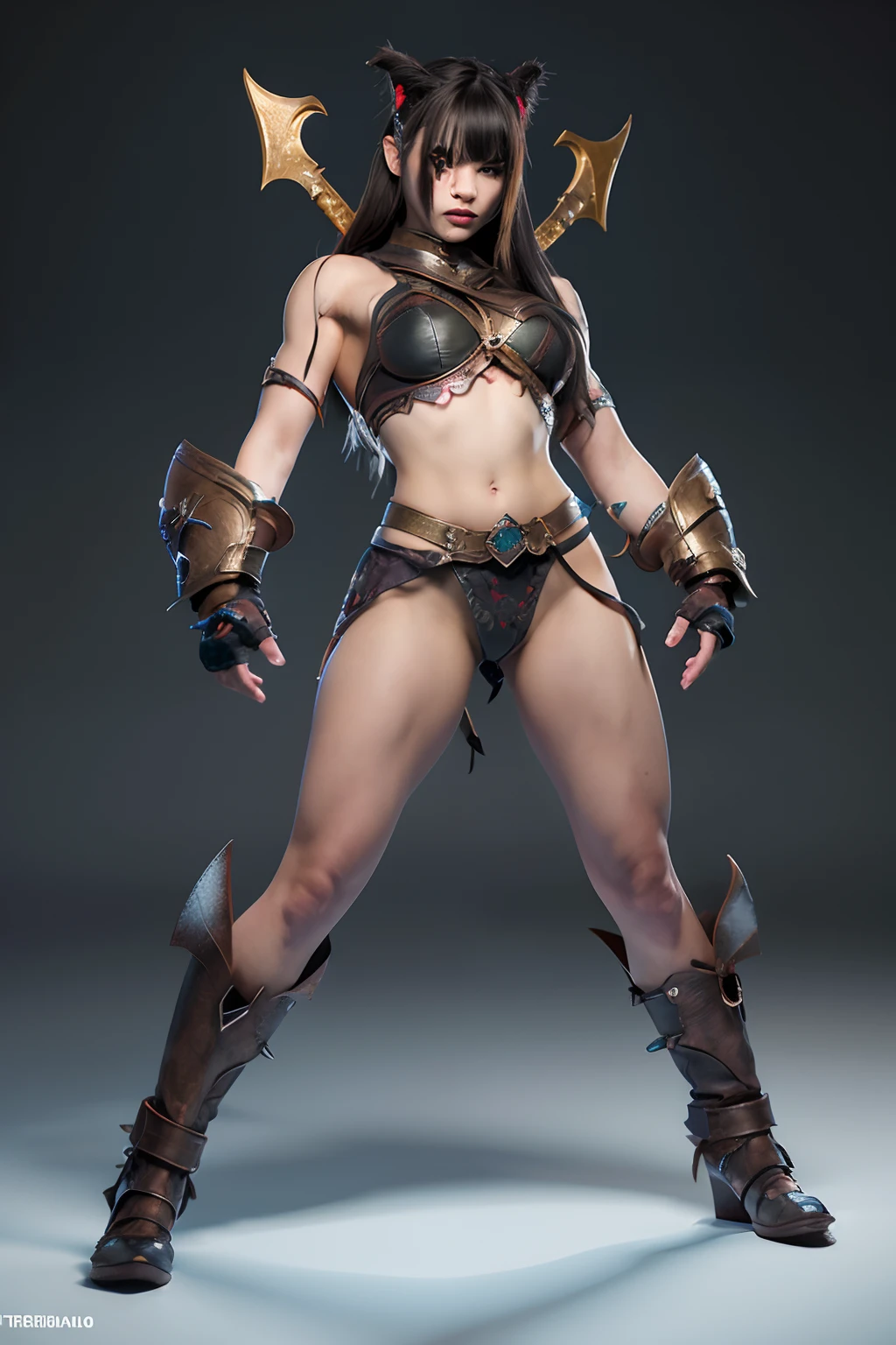 Game character standing drawing design,Hell monsters,short,Strong limbs,Muscle explosions,Covered with scales and barbs,cunning,shadowy,uncanny,terroral,scythe,Fighting posture,(full bodyesbian:1.4),with black background,clean backdrop,depth of fields,high light,Real light,Ray traching,OC renderer,UE5 renderer,Hyper-realistic,best qualtiy,8K,Works of masters,super-fine,Detailed pubic hair,Correct anatomy,