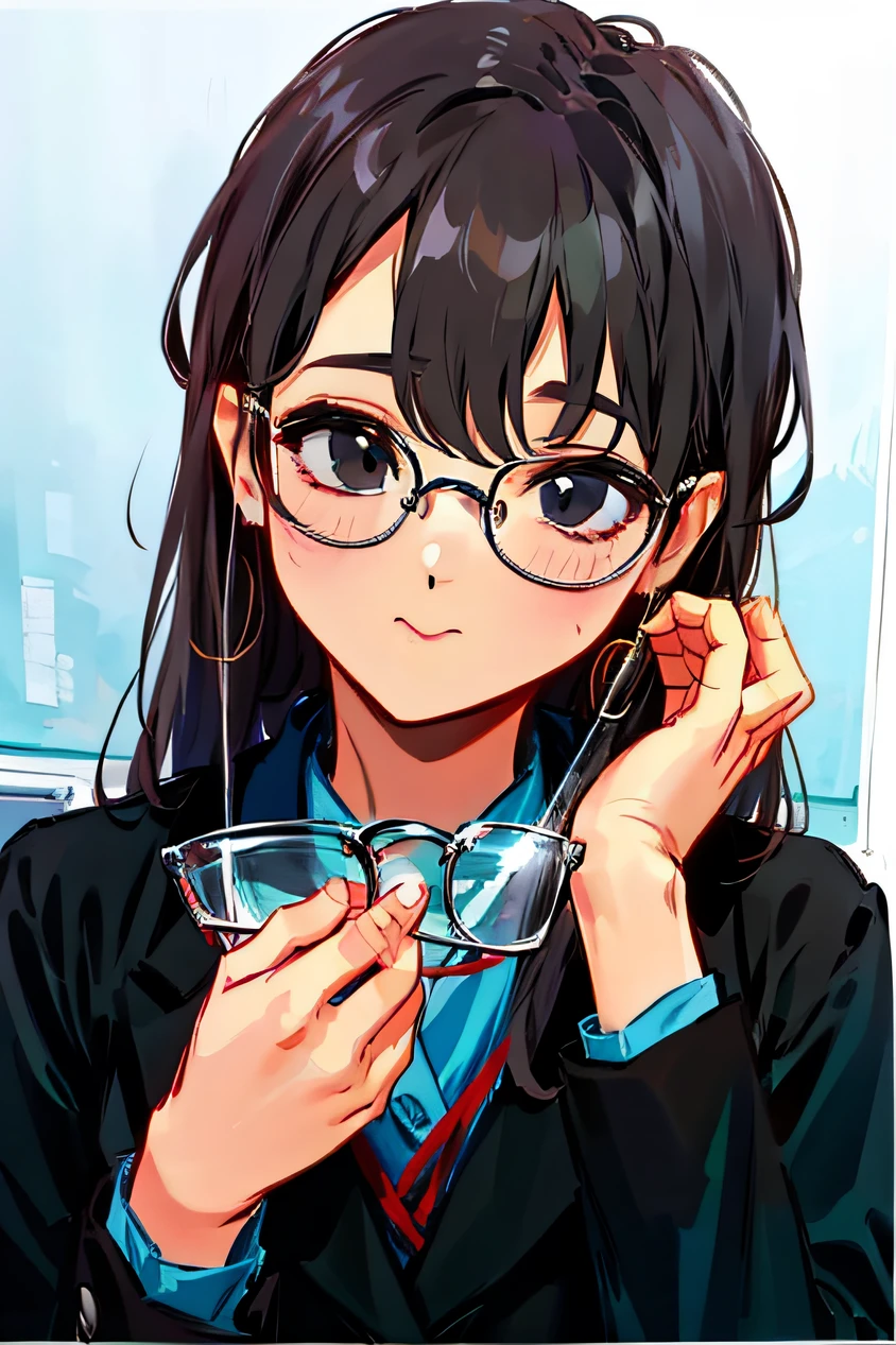 wears glasses