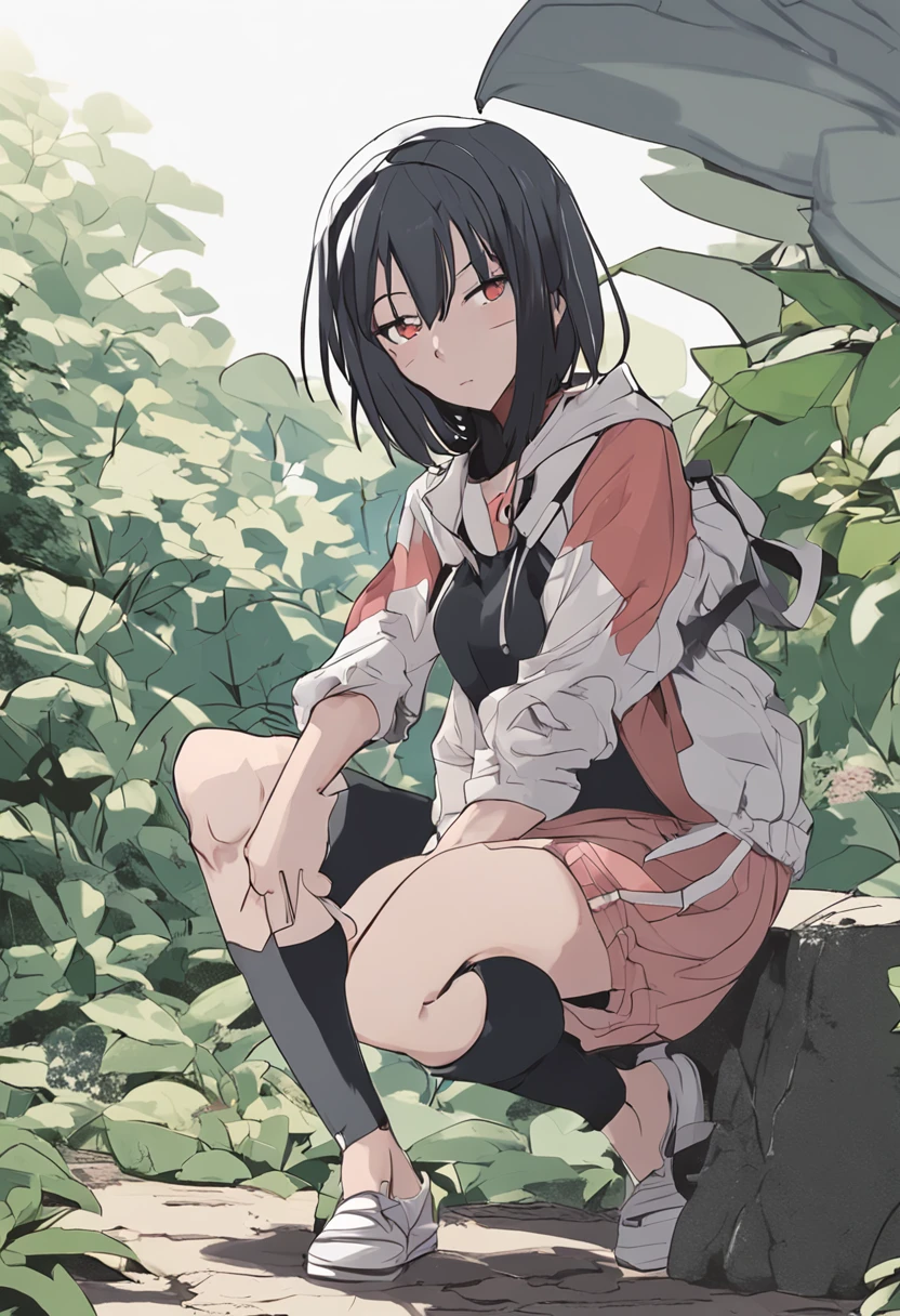 garota anime se abaixando para pegar algo, the anime girl is crouching, inspirado em Jin Homura, pose de anime, female action anime girl, hinata hyuga, menina bonita do anime agachamento, Directed by: Jin Homura, como um personagem de anime, personagem de anime, personagem estilo anime, personagem de anime feminino, full body action pose, anime full body illustration