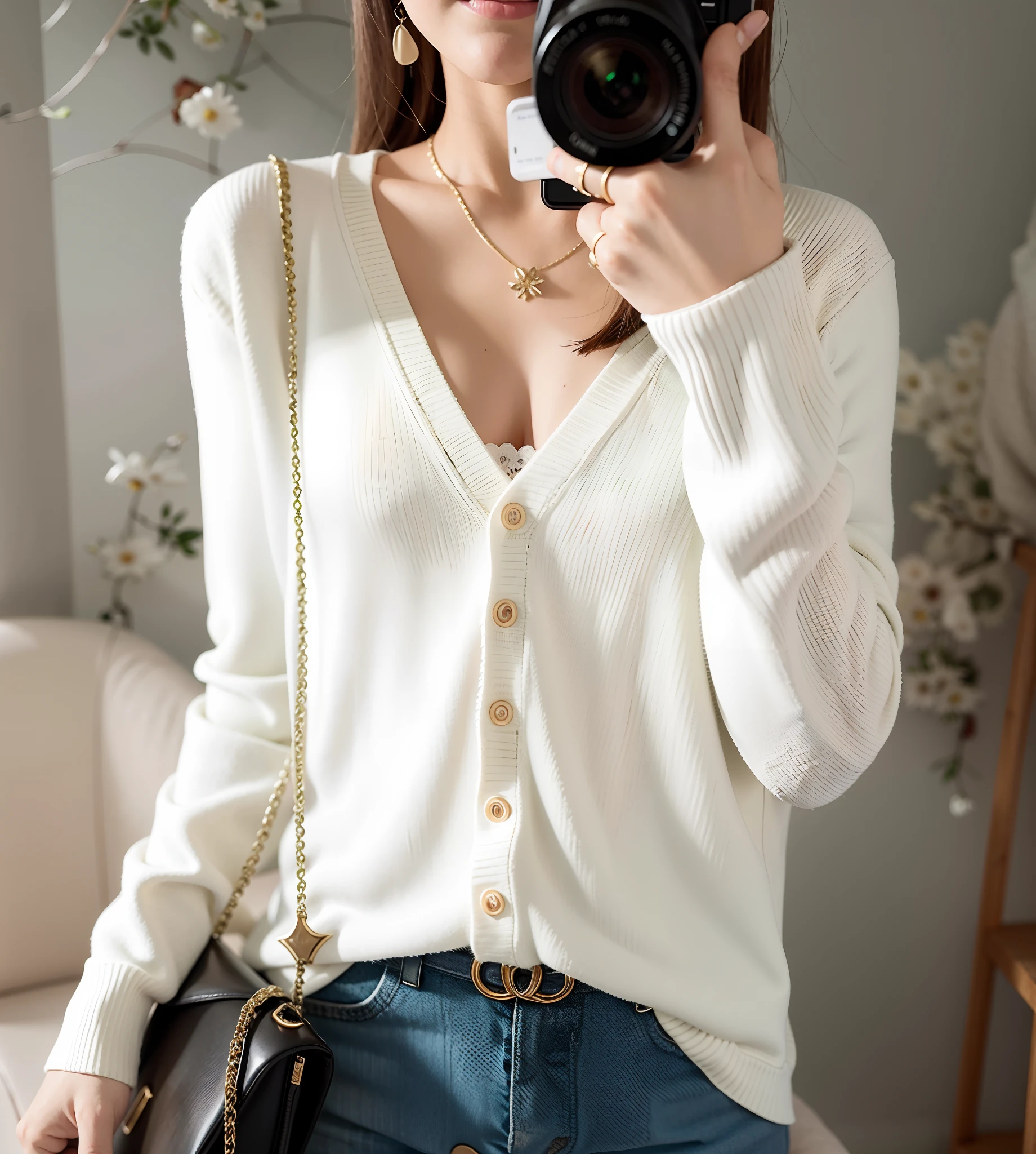 table top, highest quality, figure, super detailed, finely, High resolution, 8k wallpaper, 完璧なダイナミックな構figure, beautiful and fine eyes, woman's fashion fluffy winter clothes,Wearing sunglasses,medium hair,small breasts natural color lip, bold sexy pose、20 year old girl、cute、sexy shot looking at camera,RAW photo,anatomically correct body,blur the background,perfect and beautiful face,KPOP idol face,Slim face and body、Wearing a black miniskirt,