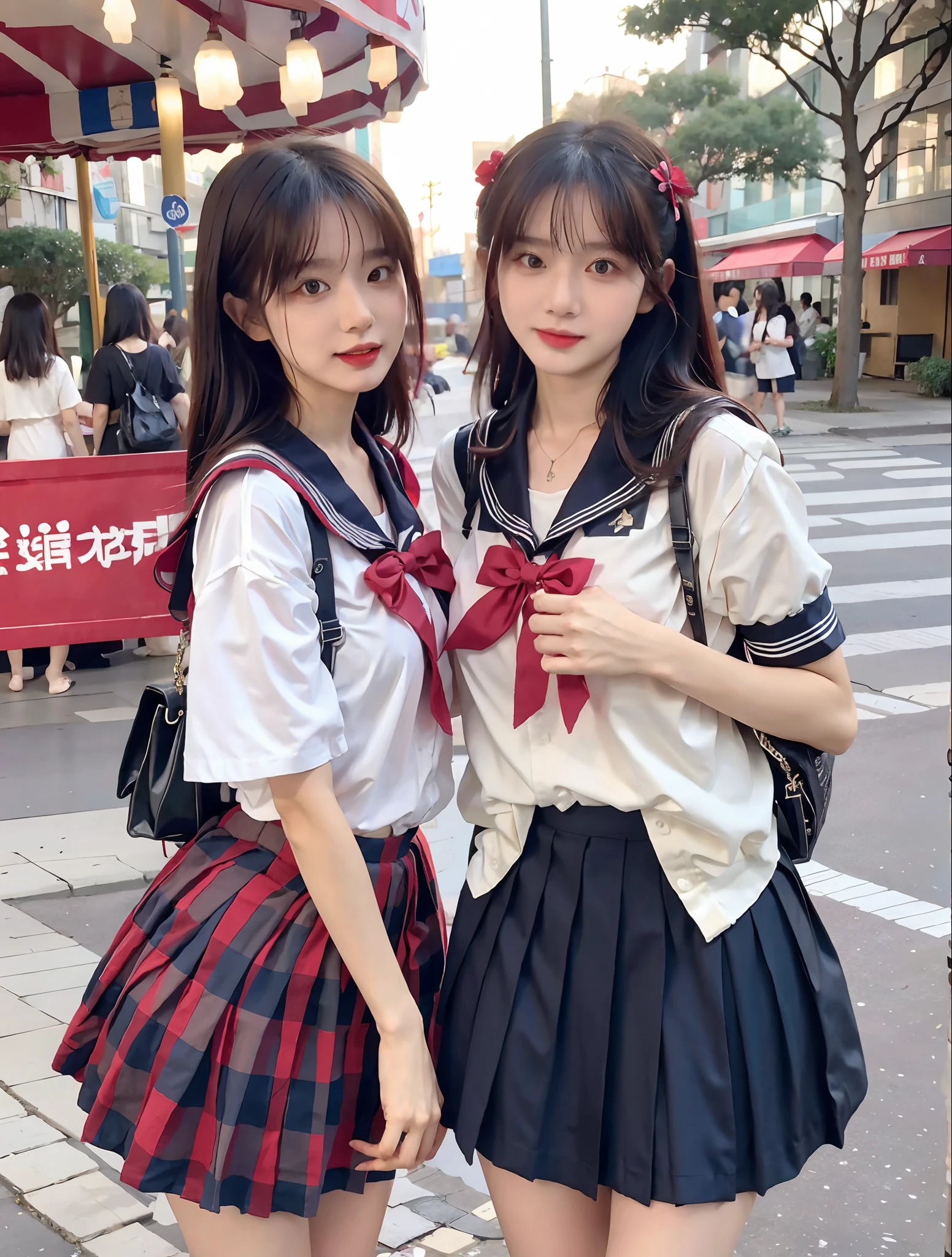 Best quality at best，tmasterpiece，超高分辨率，Textured skin，The is very detailed，awardwinning，high detal，（realisticlying：1.4），teens girl，Juvenile，Clear eyes，looks into camera，Pupil correction，A detailed eye，Precise eye structure，Clear faces，Accurate hand structure，Accurate hands