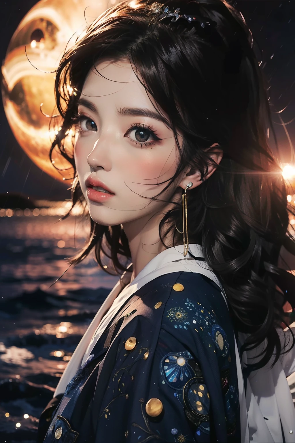 Eclipse with starry night style