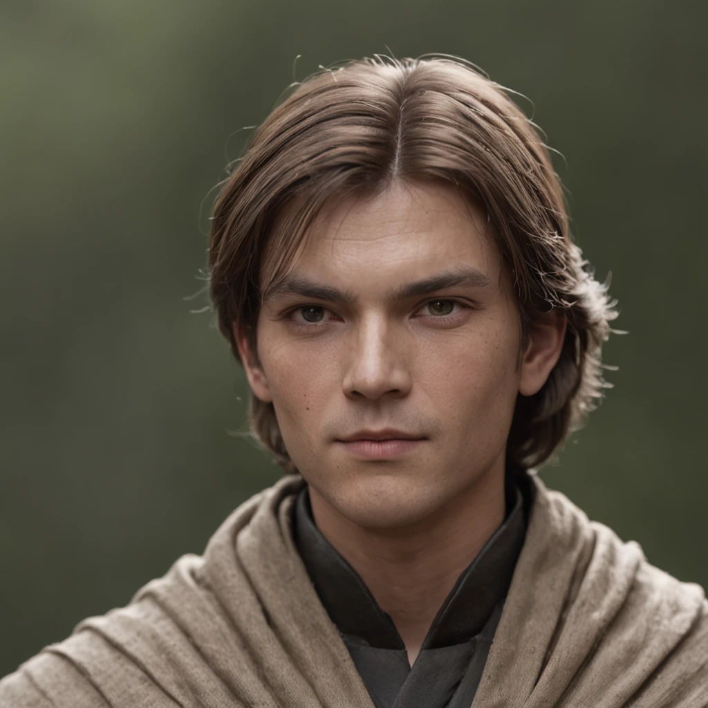 （tmasterpiece，best qualtiy;1.3）(8K、Photorealsitic、Raw photography、top-quality: 1.4)、超A high resolution、A hyper-realistic、male jedi knight, green lightsaber, silver robes, solo jedi portrait