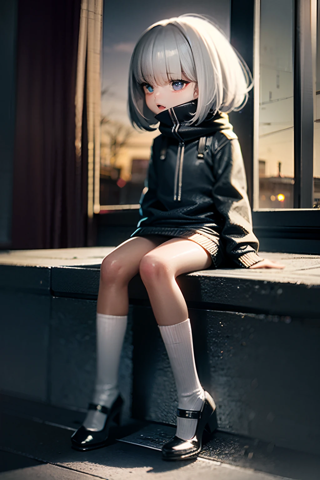 HighestQuali,tmasterpiece,1Blittle girl,Petite and cute,daffodil,White color hair