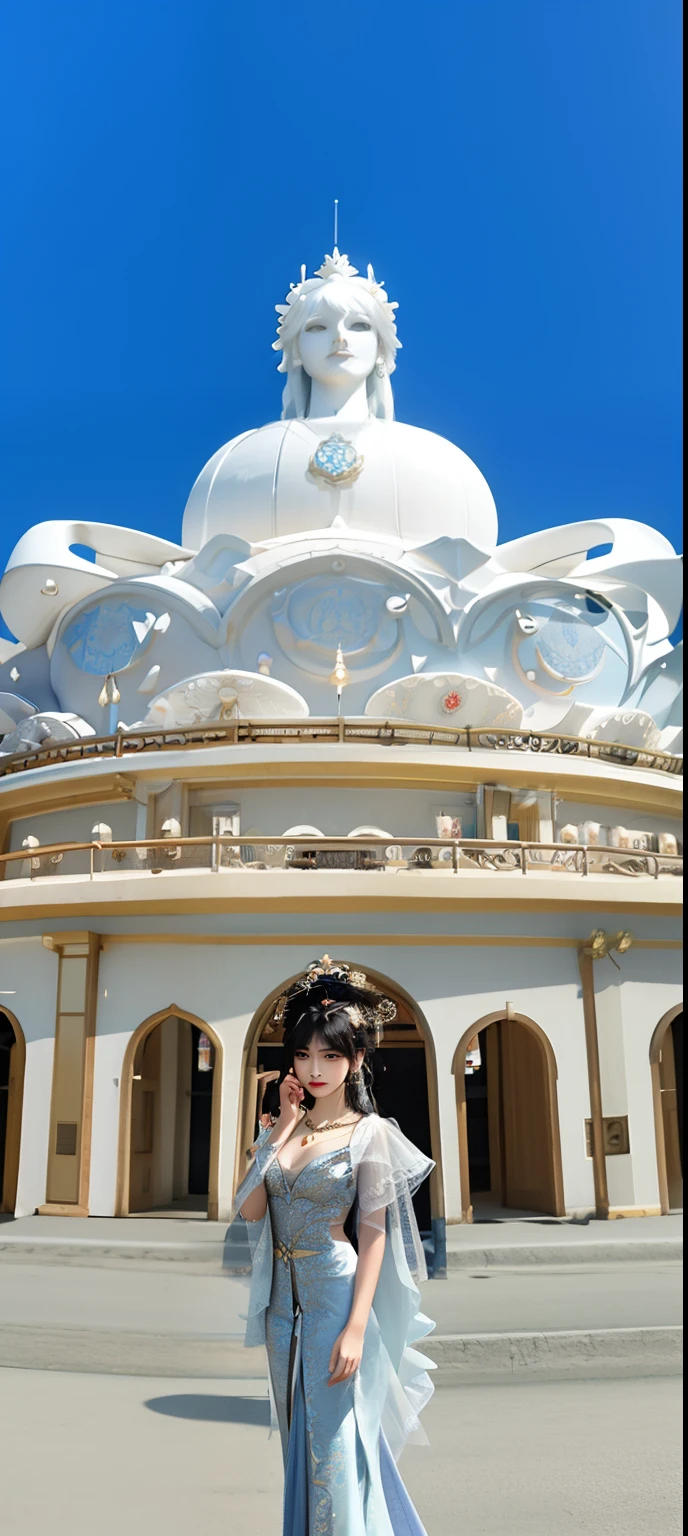 best quality, masterpiece, highres, 1girl,china dress,hair ornament,necklace, jewelry,Beautiful face,upon_body, tyndall effect,photorealistic, dark studio, rim lighting, two tone lighting,(high detailed skin:1.2), 8k uhd, dslr, soft lighting, high quality, volumetric lighting, candid, Photograph, high resolution, 4k, 8k, Bokeh,