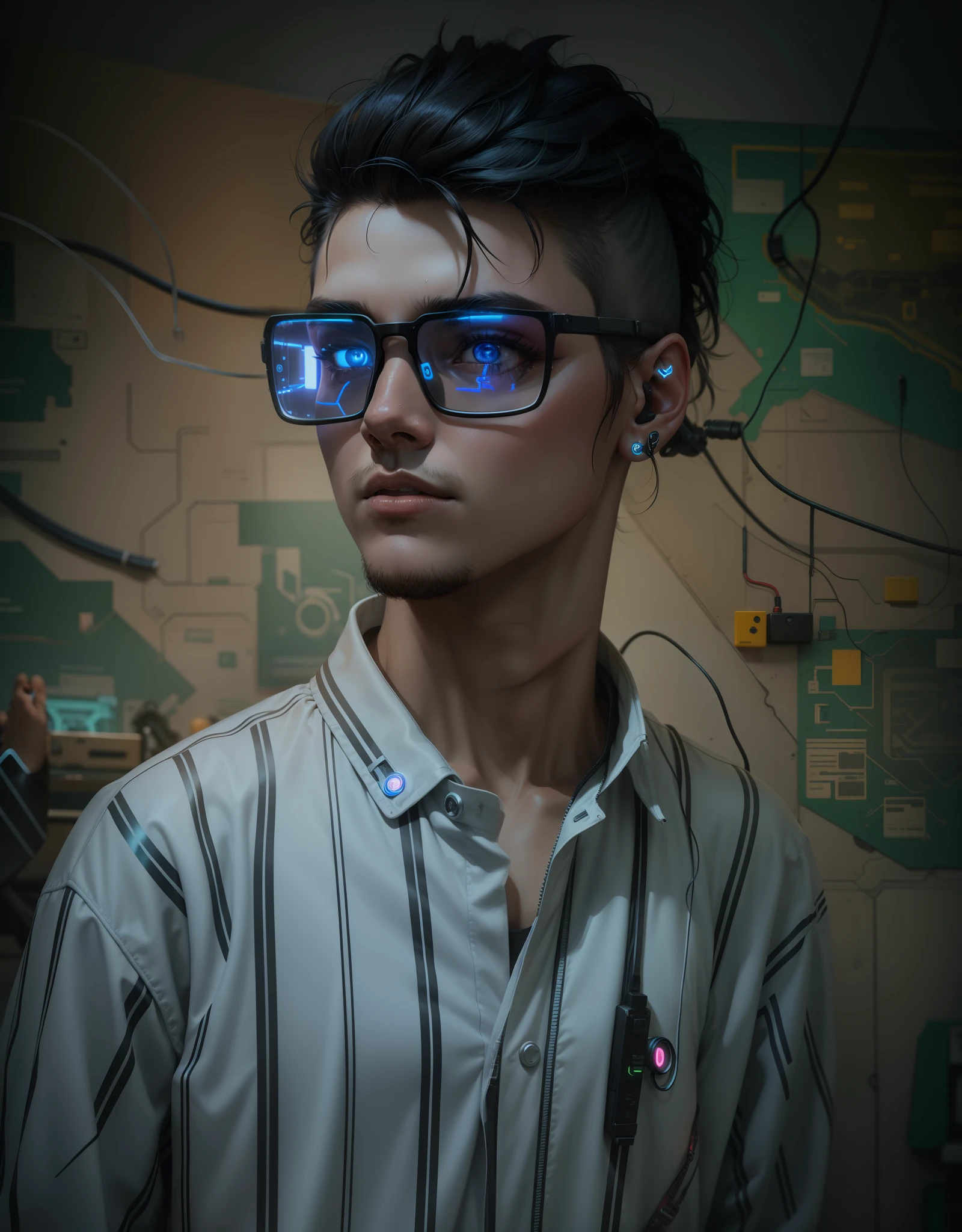 Cyberpunk smart gamer