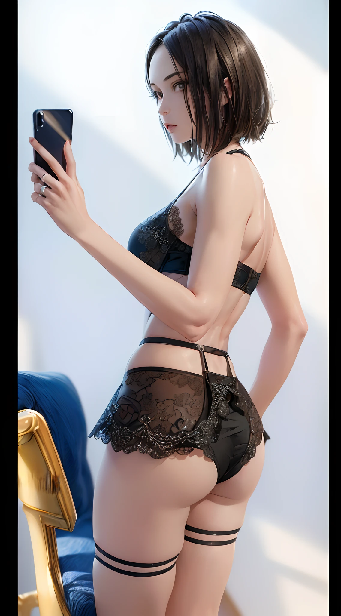 ((((masterpiece, best quality, high resolution)))), Extremely detailed 8K, Beautiful girl with slender body, (Ultra HD, Ultra-detailed, Highly detailed, Highly realistic, Ultra-realistic, photograph realistic), (1girl:1.5), (dynamic poses), (beautiful detailed face, beautiful detailed eyes), holding phone