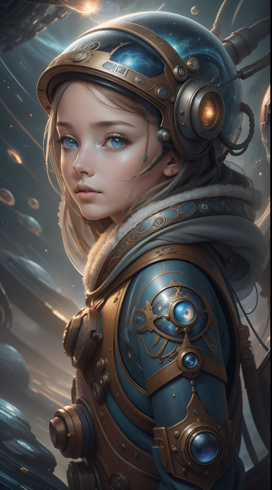 beste-Qualit, tmasterpiece, Detail,
Jean-Baptiste Monge style.
Portrait Of Girl, on alien planet, Alien sky background, galaxies, Stars, planets, splash, Light, Magic, slap, Bright, Cinematic, System Unit, Smoke, artillery, sparks, stands, sparkles, filigree, diffused lighting, surreal, Fantasy, insanely detailed, Clear vision, Full HD, 16k