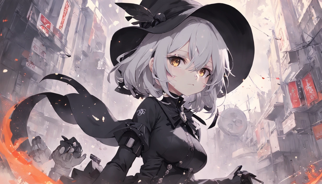 Anime characters in black and white costumes and black hats, Guweiz on ArtStation Pixiv, Guweiz in Pixiv ArtStation, Guviz, 2 b, 2b, Neil 2 B, guweiz masterpiece, 2b Deny automata, from girls frontline, nier : automata inspired, nier:automata inspired